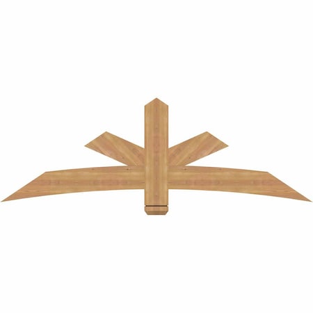 Ekena Millwork Alberta Smooth Timber Gable Bracket, Western Red Cedar, 72"W x 24"H x 1 1/2"D x 5 1/2"F, 8/12 Pitch GBW072X24X0206ALB00SWR